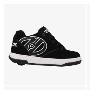 Heelys Propel 2.0 black leather skater shoes wheels size 8 youth (adult 8-9)